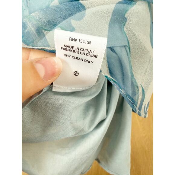 Staud Dandelion Tiestrap Floral Blue Maxi Dress US 2 - Picture 7 of 7